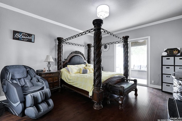 23534 Enchanted Bnd, San Antonio, TX 78260 - bedroom with crown molding, wood finished floors, and baseboards