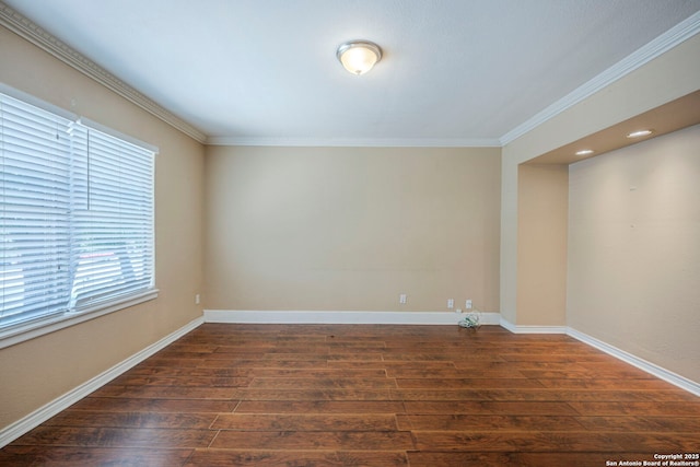 12231 El Santo Way, San Antonio, TX 78233 - empty room featuring wood finished floors, ornamental molding, and baseboards