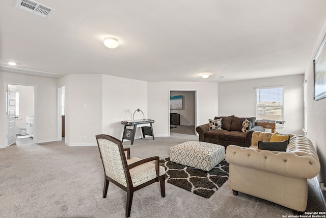 104 Mossy Bank, Cibolo, TX 78108 - living room featuring light colored carpet and baseboards