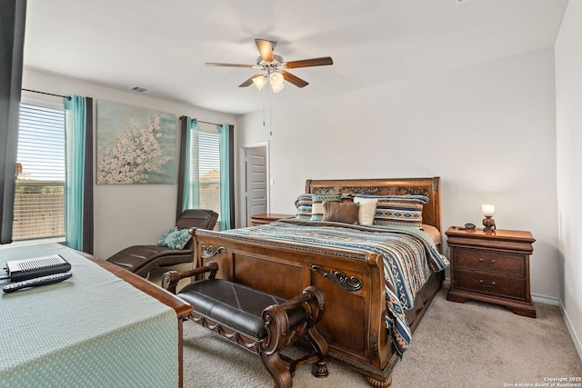 104 Mossy Bank, Cibolo, TX 78108 - carpeted bedroom with ceiling fan