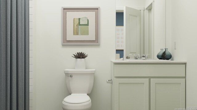 31943 Ambrose St, Bulverde, TX 78163 - bathroom with toilet and vanity
