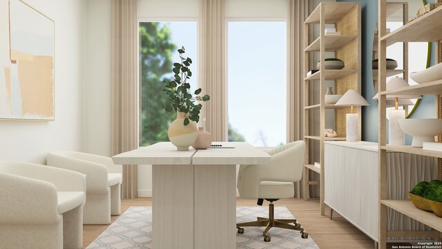 32117 Lemon Mint, Bulverde, TX 78163 - home office featuring light wood-style flooring