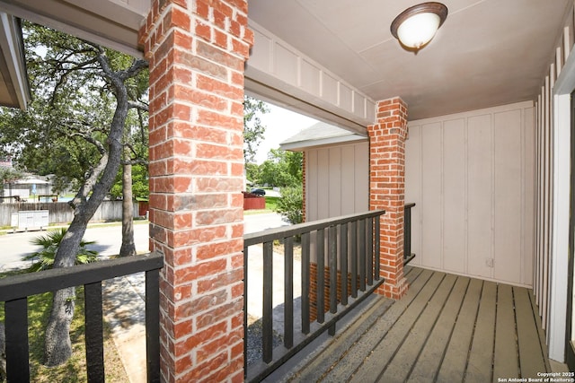 8318 Tiguex, Universal City, TX 78148 - wooden deck with covered porch