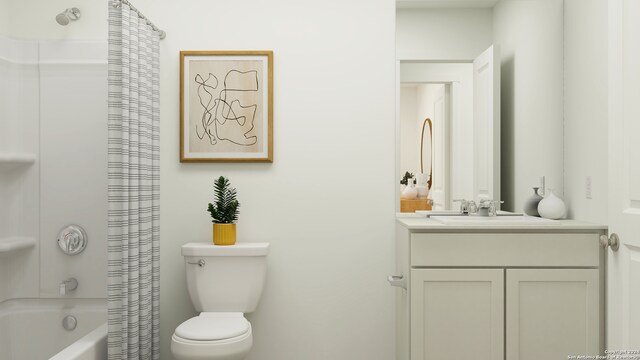 7925 Thor Dr, Corpus Christi, TX 78414 - full bath with vanity, toilet, and shower / tub combo