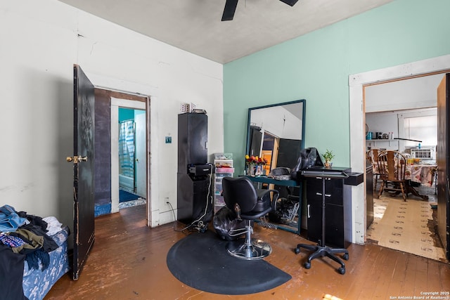 2606 W Travis St, San Antonio, TX 78207 - office space with ceiling fan and wood finished floors