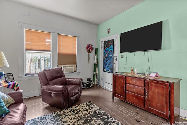 2606 W Travis St, San Antonio, TX 78207 - living area featuring wood finished floors and cooling unit