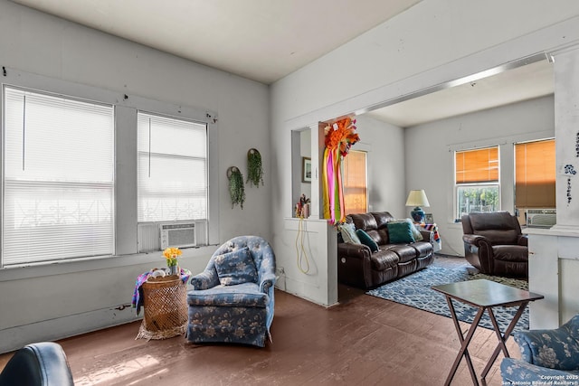 2606 W Travis St, San Antonio, TX 78207 - living area featuring hardwood / wood-style flooring and cooling unit