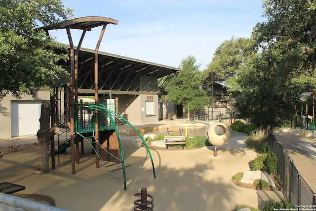 355 Donella, Hollywood Park, TX 78232 - view of jungle gym with fence