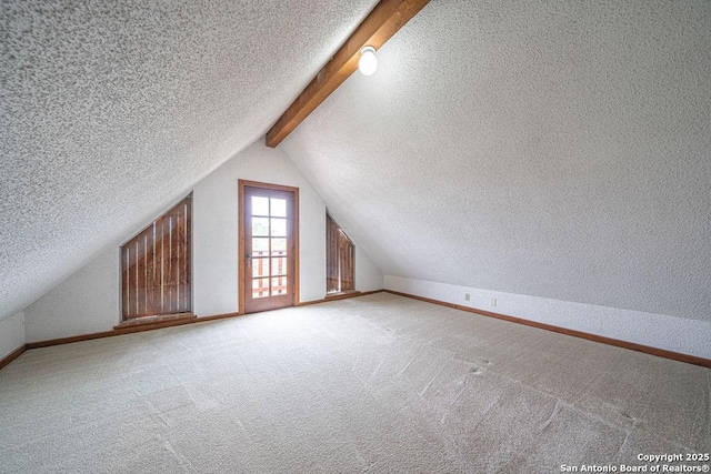 1 Carolyn Ln, Boerne, TX 78006 - additional living space with a textured ceiling, carpet flooring, and baseboards