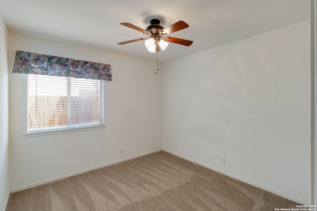8002 Wever Xing, San Antonio, TX 78250 - carpeted spare room with ceiling fan and baseboards