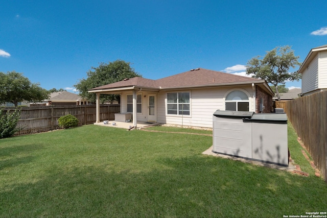 8002 Wever Xing, San Antonio, TX 78250 - back of property featuring a patio and a shingled roof