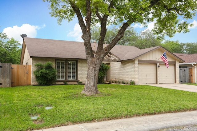 2834 Burning Log, San Antonio, TX 78247 - view of front of property with brick siding, a garage, and a shingled roof