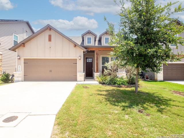 4926 Drifter Oaks, Saint Hedwig, TX 78152 - craftsman inspired home featuring board and batten siding, a garage, driveway, and a front yard