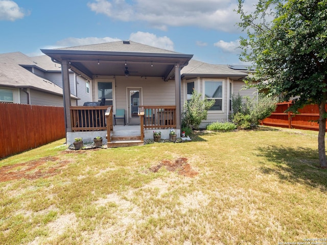 4926 Drifter Oaks, Saint Hedwig, TX 78152 - back of property featuring a ceiling fan