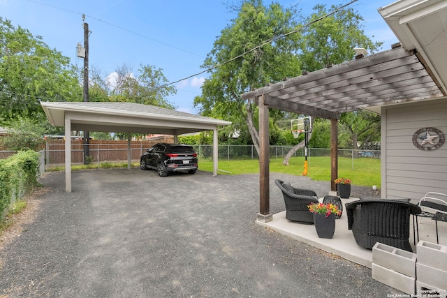 419 Channing Ave, San Antonio, TX 78210 - view of car parking with a detached carport and driveway