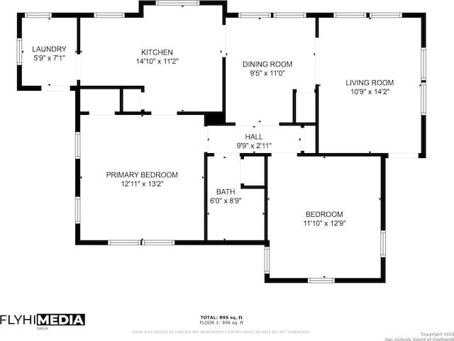 1726 Center, San Antonio, TX 78202 - property floor plan