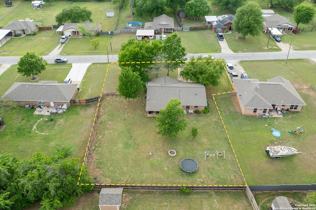 120 Westridge Dr, Springtown, TX 76082 - aerial perspective of suburban area with property boundaries highlighted