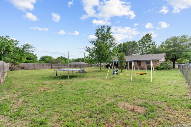120 Westridge Dr, Springtown, TX 76082 - view of yard with a trampoline and a playground