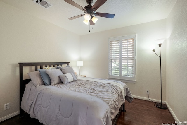 8022 Maddie Ln, San Antonio, TX 78255 - bedroom with wood finished floors, baseboards, and a ceiling fan