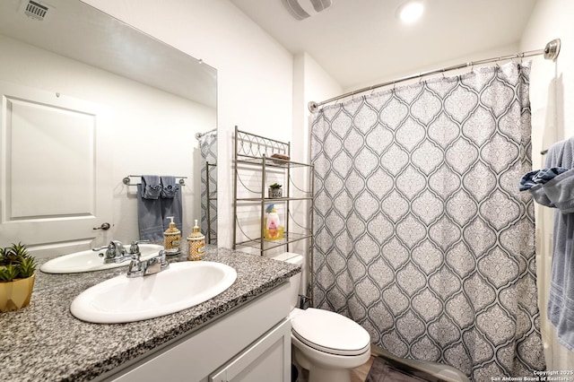 923 Cook Bnd, San Antonio, TX 78221 - full bathroom with vanity, toilet, and a shower with curtain