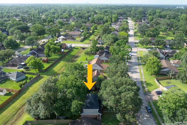 210 Daffodil St, Lake Jackson, TX 77566 - aerial view of property and surrounding area with nearby suburban area