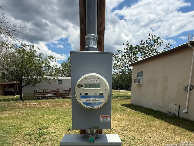 13338 Interstate 35, Moore, TX 78057 - exterior view of electric meter and a wood stove
