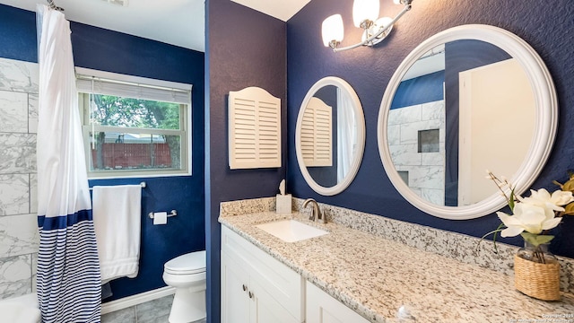 511 Serenade, San Antonio, TX 78216 - full bathroom featuring toilet, vanity, and baseboards