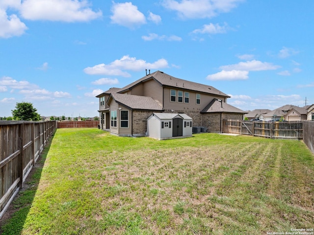 126 Stout Cv, Cibolo, TX 78108 - back of house with a shingled roof and brick siding