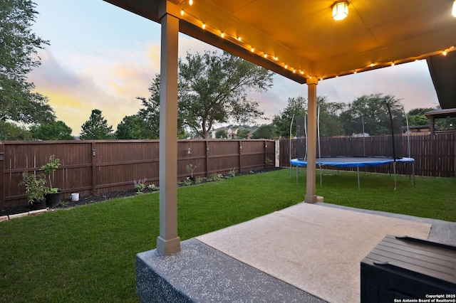 12234 Redbud Leaf, San Antonio, TX 78253 - view of yard featuring a patio and a trampoline
