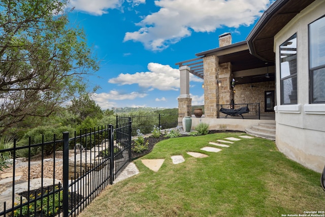 1078 Star Rdg, Spring Branch, TX 78070 - view of yard with ceiling fan