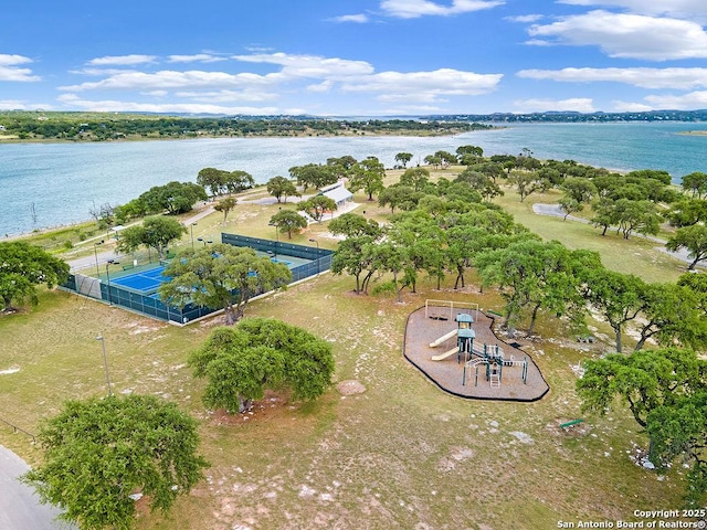 1078 Star Rdg, Spring Branch, TX 78070 - bird's eye view of a recreational park and a large body of water