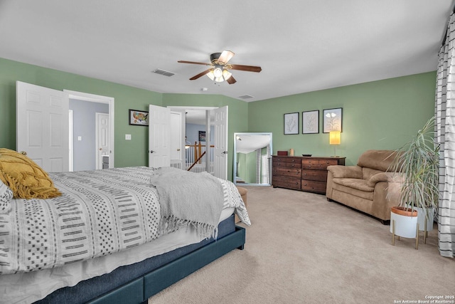 7715 Beechnut Oak, San Antonio, TX 78223 - bedroom featuring carpet flooring and ceiling fan