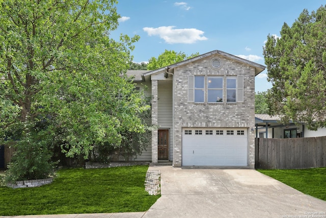 15527 Legend Spgs, San Antonio, TX 78247 - view of front of property with driveway, a garage, and brick siding