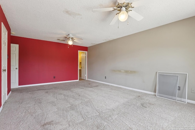 15527 Legend Spgs, San Antonio, TX 78247 - carpeted spare room with ceiling fan, a textured ceiling, and baseboards