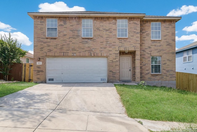 9618 Copper Fls, San Antonio, TX 78109 - traditional-style house with brick siding, driveway, and an attached garage