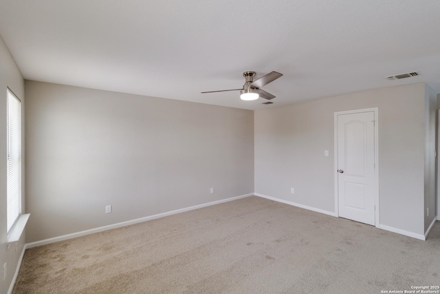 9618 Copper Fls, San Antonio, TX 78109 - spare room featuring ceiling fan, healthy amount of natural light, and carpet