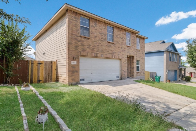 9618 Copper Fls, San Antonio, TX 78109 - traditional-style home featuring an attached garage, brick siding, and driveway
