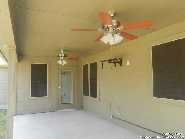 3524 Angora Trl, Schertz, TX 78154 - view of patio with ceiling fan