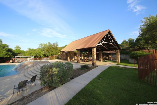 19223 Terra Rock, San Antonio, TX 78255 - view of pool with a patio and a gazebo