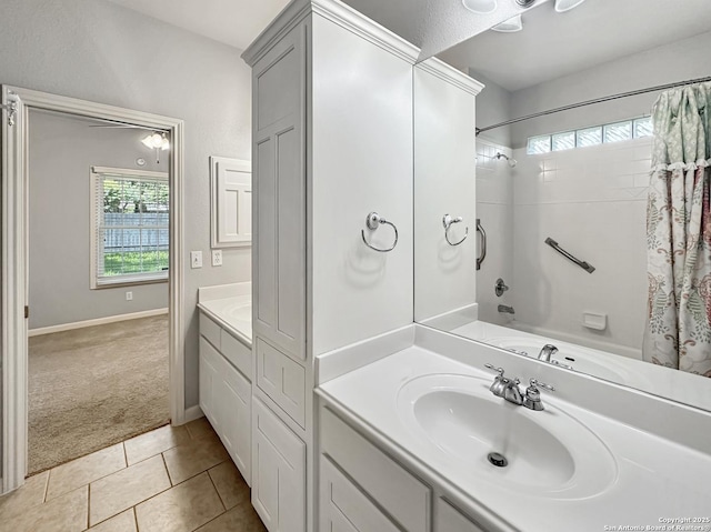 106 Serenity, Boerne, TX 78006 - bathroom featuring vanity, tile patterned flooring, and baseboards