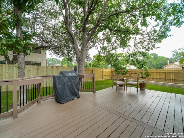 16402 Blanco Ky, San Antonio, TX 78247 - wooden deck featuring a grill