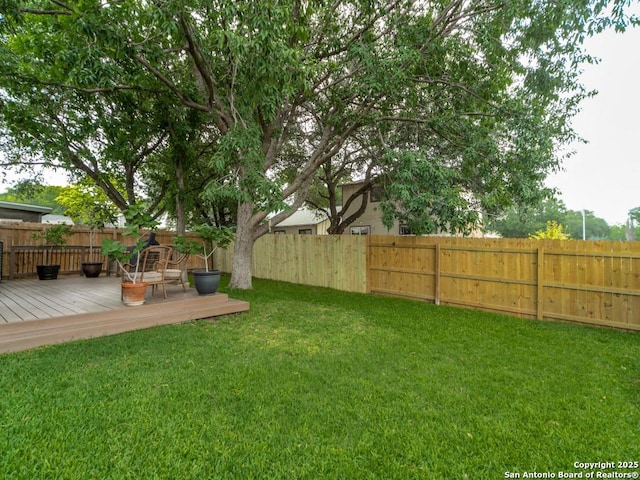 16402 Blanco Ky, San Antonio, TX 78247 - view of yard featuring a wooden deck