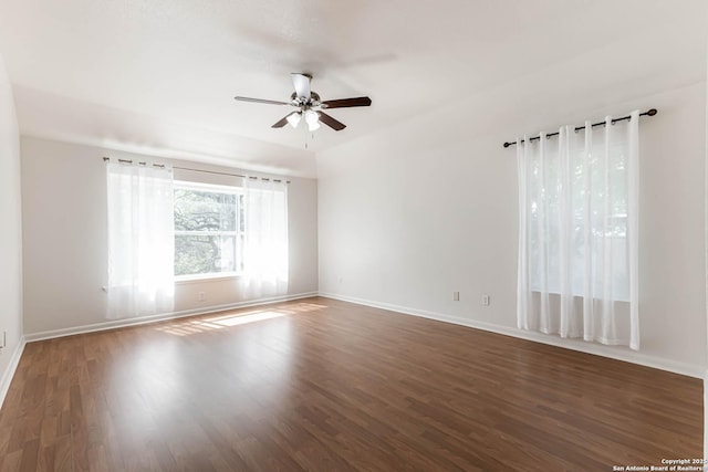 21746 Luisa, San Antonio, TX 78259 - spare room with ceiling fan, wood finished floors, and baseboards