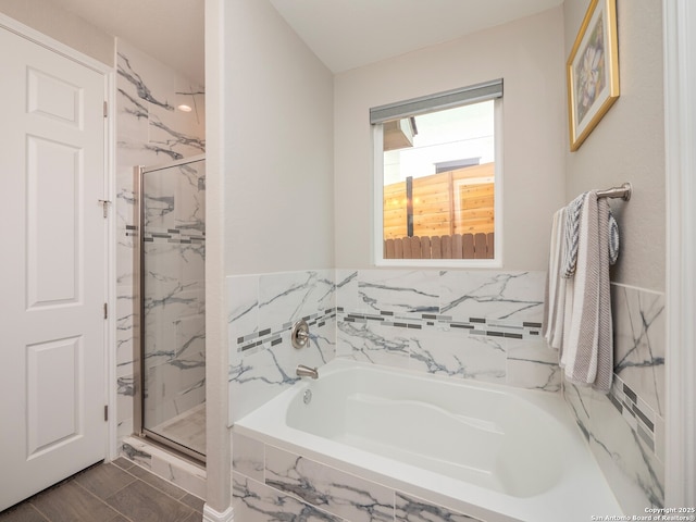 1006 Rock Shelter, San Antonio, TX 78260 - full bathroom featuring a marble finish shower and a bath
