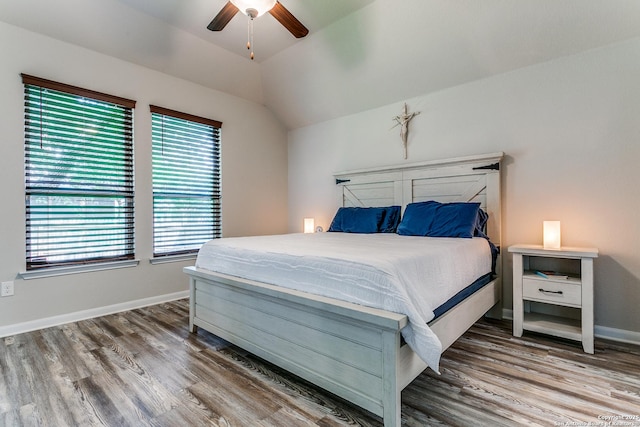 10250 Bricewood Pl, San Antonio, TX 78254 - bedroom featuring multiple windows, wood finished floors, and a ceiling fan
