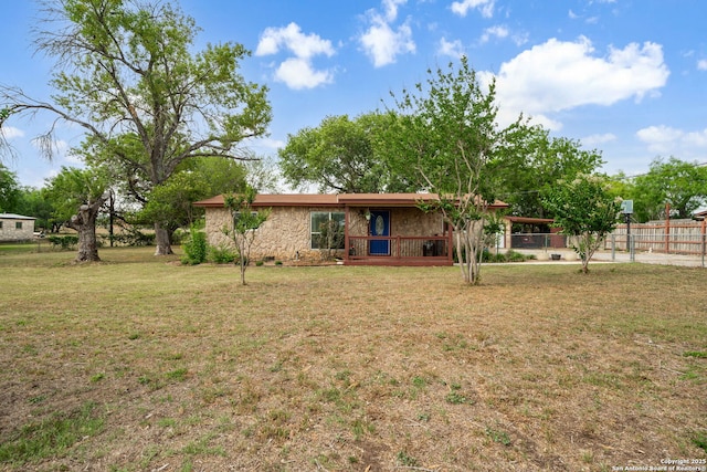 11301 Ford, Adkins, TX 78101 - view of front of home with stone siding