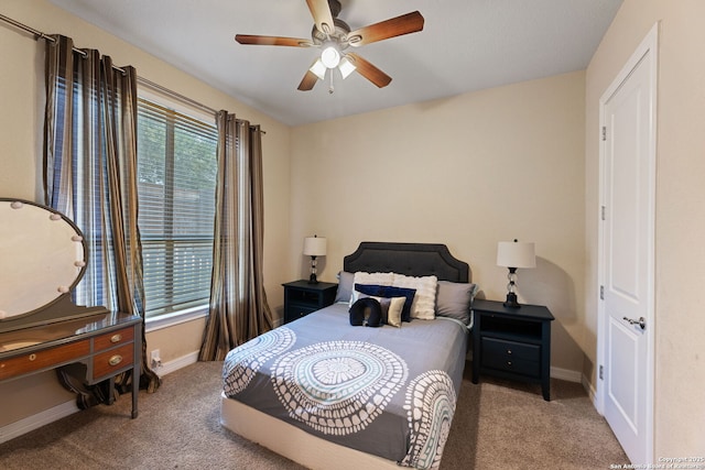 12234 Prince Solms, San Antonio, TX 78253 - bedroom featuring carpet, baseboards, and ceiling fan