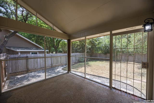14613 Hook Dr, San Antonio, TX 78231 - unfurnished sunroom with vaulted ceiling