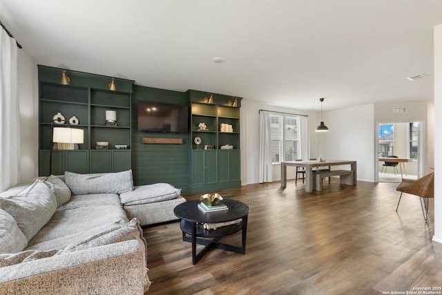 809 Altapass Hls, Seguin, TX 78155 - living room with dark wood-style flooring