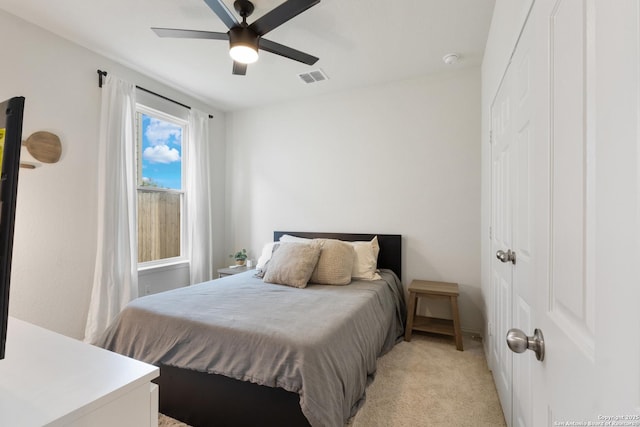 809 Altapass Hls, Seguin, TX 78155 - bedroom featuring light colored carpet and a ceiling fan